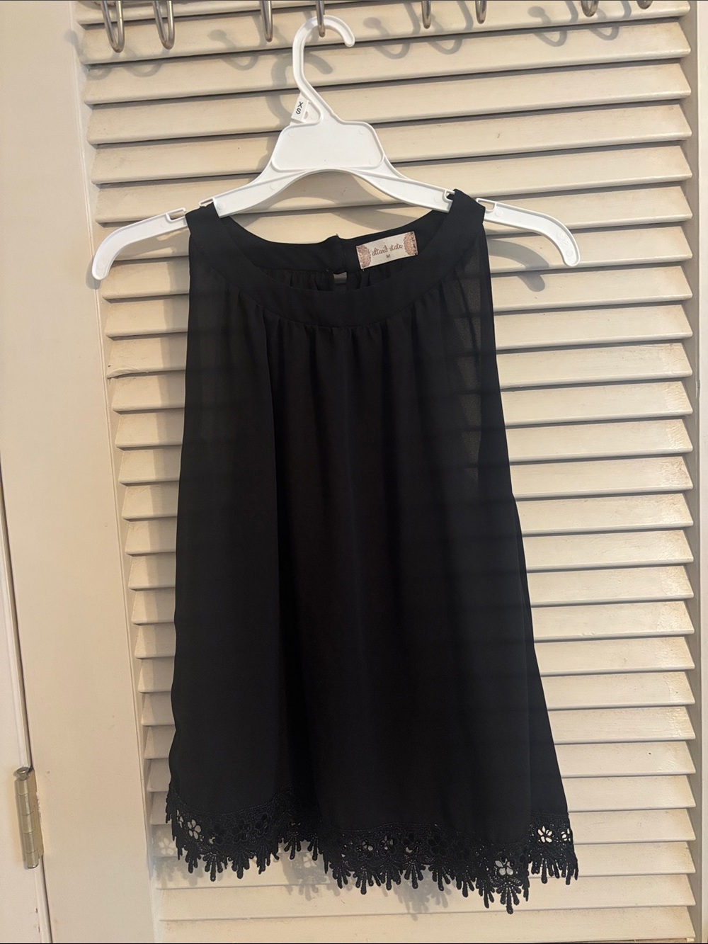 Altar'd State Black top with Lace Hem